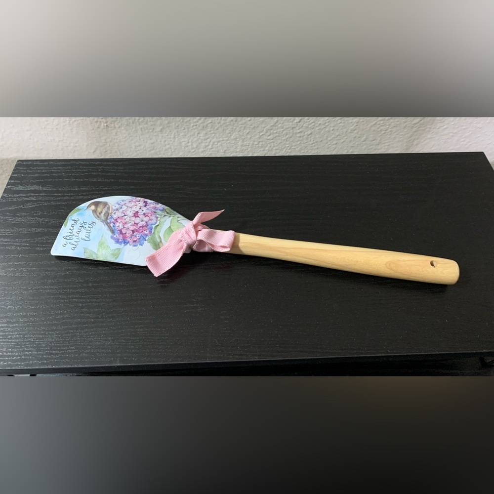 Bird With Flowers Wooden Handle Silicone Baking Tool Stirring